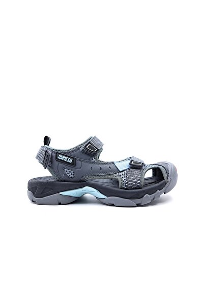 HUMTTO Sandale sport pentru trekking în aer liber pentru femei, gri cu velcro