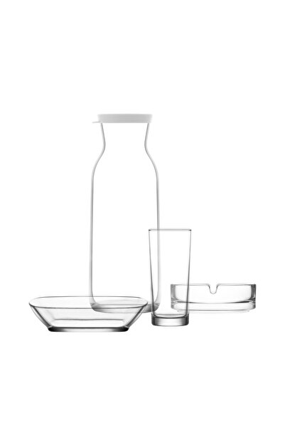 LAV Muhabbet Glass Cup Set of 11 (6 Water Glasses, 1 Serving Plate, 1 Carafe,...