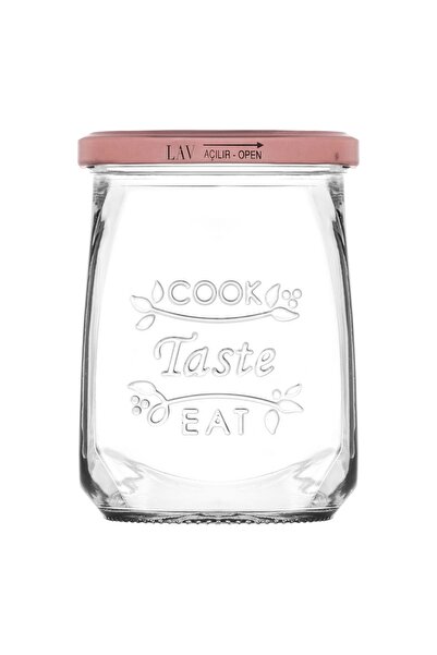 LAV Tasty Glass Jar Single Medium Size 550 ml with Metal Lid (Food Storage/Pi...