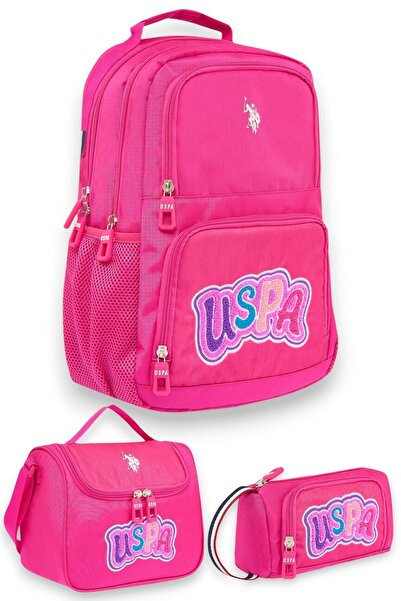 U.S. Polo Assn. U.S. Polo. Assn. Placan25027 Kız Çocuk Okul Çantası Seti Pembe