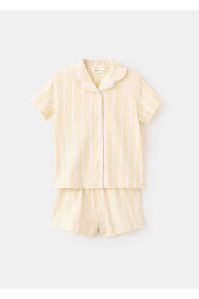 MANGO Baby Çizgili şort pijama takımı