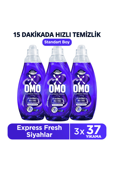 Omo Express Fresh Capcanli Siyahlar Tüm Koyu Renkler Sivi Çamasir Deterjani 1...