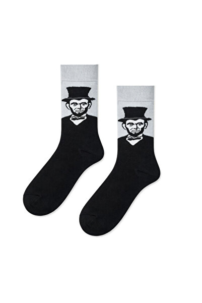 CARNAVAL SOCKS Πολύχρωμες κάλτσες με σχέδια τέχνης Abraham Lincoln