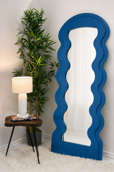 Ortakçı Design Wavy Frame – Dalgalı Boy Aynası | Modern Dekoratif MDF Ayna