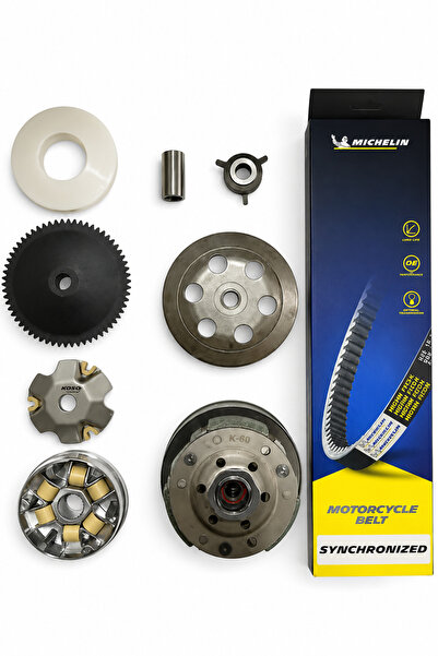 Michelin Scooter 50 cc - 80 cc Ön Varyatör + Arka Debriyaj + Kayış Set -Kuba-...