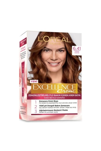 L'Oreal Paris Loreal Paris Excellence Creme Saç Boyası 6.41 Fındık Kahvesi