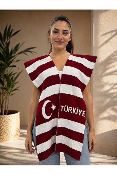 OSMANLI TRİKO Türkiye Omuz Atkısı-Kırmızı Beyaz Atkı-Milli Takım Omuz Atkısı-...