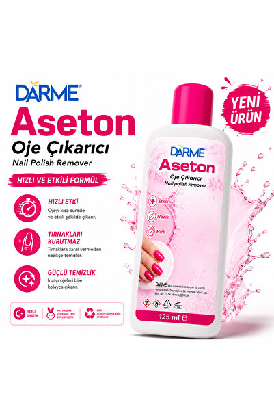 DARME Aseton Oje Çıkarıcı 125 ML – Hızlı Etkili Formül