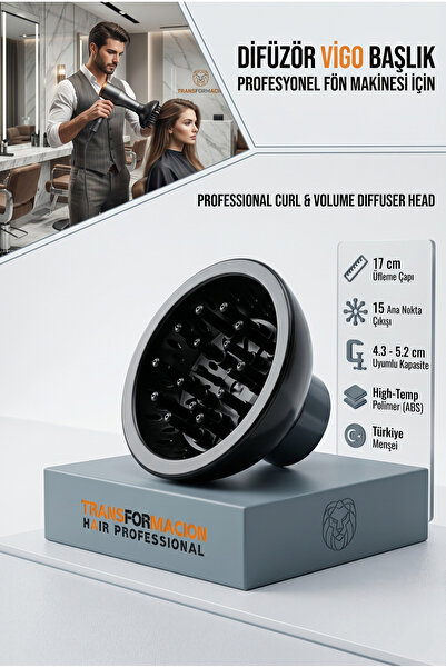Transformacion Professional Hairdresser Type Curly Hair Dryer Vigo Nozzle Uni...