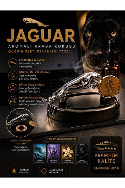 Store Jaguar Güneş Enerjili Gösterge Paneli Araba Parfümü – Şık Aroma Yayılım...