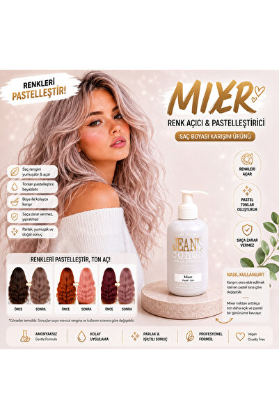 Acacia Pastel Izer 250 Ml. Mıxer Amonyaksız Balyaj Renkli Saç Boyası