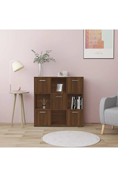 Concept Bibliotecă, stejar maro, 90x30x90 cm, lemn prelucrat