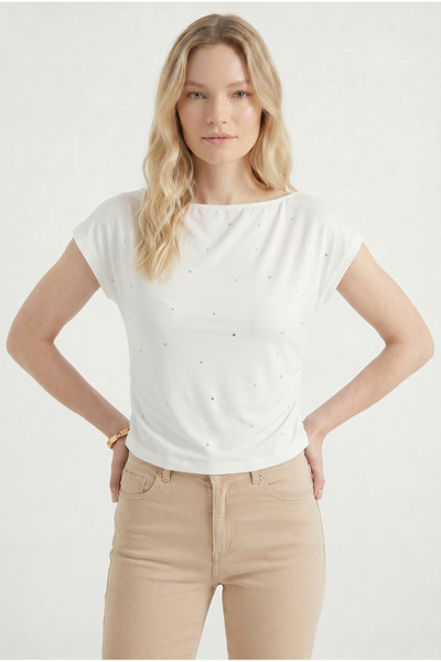 Masha Kate Tricou Crop adunat