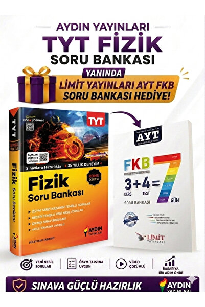 Aydın Yayınları Tyt Fizik Soru Bankası 2026 Limit Yayınları Ayt FKB Soru Bank...