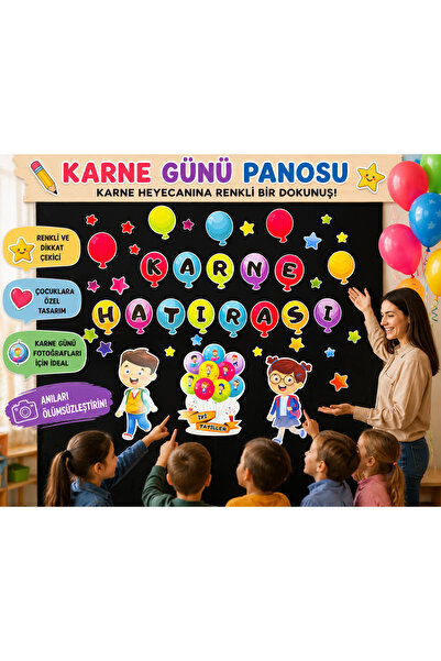 Etkinlikdenizi Karne Kılıfı Hatırası Balon Temalı Pano Seti