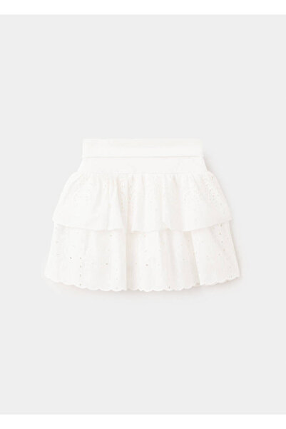MANGO Kids İşlemeli volanlı etek