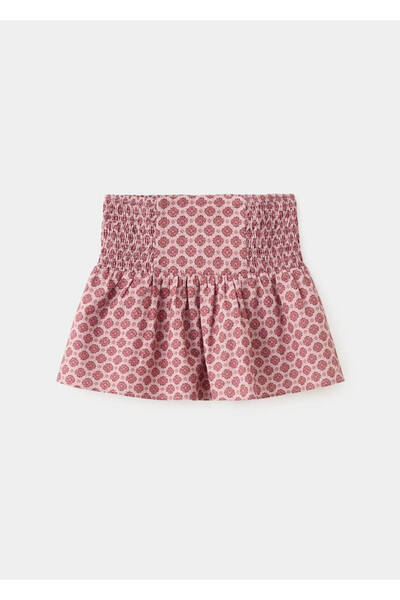 MANGO Kids Çiçek desenli büzgülü etek
