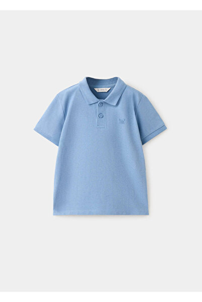 MANGO Baby Kısa kollu pamuklu polo gömlek