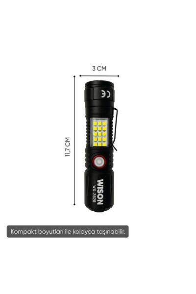 Alan USB Şarj Edilebilir El Feneri - Wison - 1000 Lümen - 10 Watt - (WS-2828)