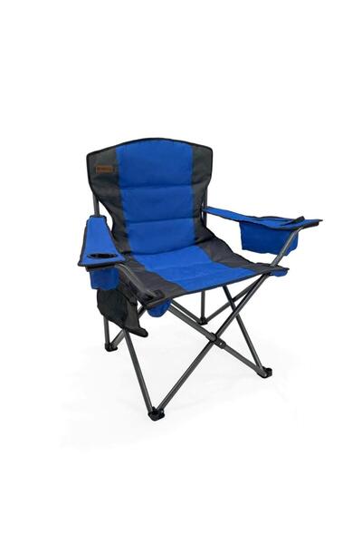 MADFOX Katlanır Kamp Piknik Sandalyesi - Echo - Bardaklıklı - Mavi - 547287
