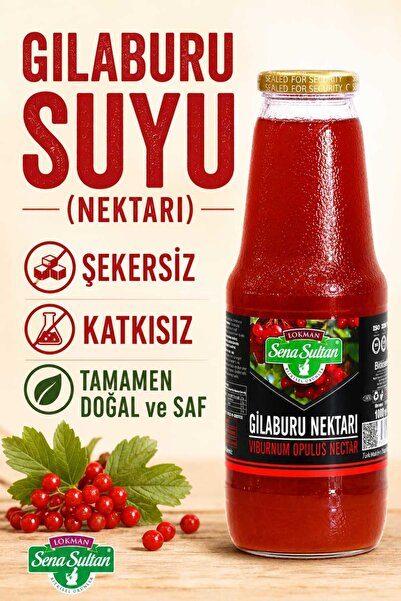 Lokman Sena Sultan Yüzde 100 Doğal Katkısız Şeker İlavesiz Gilaburu Suyu (Nek...