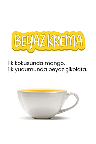 Safiş Çay BEYAZ KREMA - Mango & Beyaz Çikolata Parçacıklı Beyaz Çay Harmanı |...