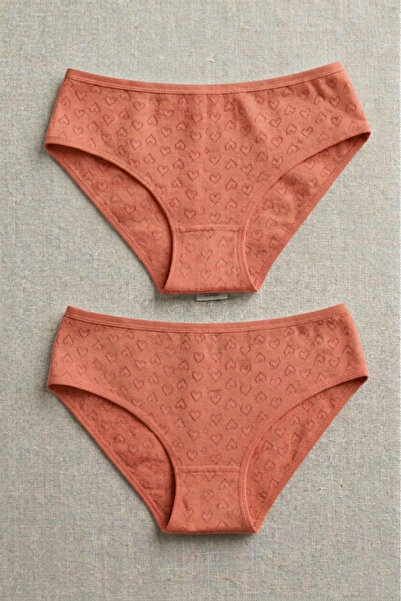 Ladytime Lüx Jakarlı %100 Pamuklu 2'li Kadın Bato Külot jak1