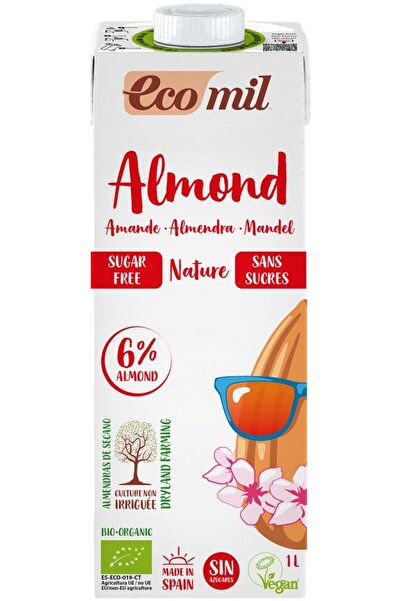 Ecomil Băutură de migdale organică, fără zahăr, 1000ml