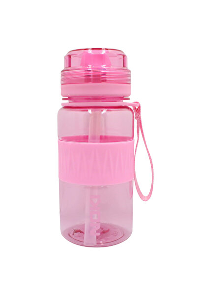 Noki Sticlă de apă pentru copii TRITAN 400ML cu pai și curea de transport T-0113