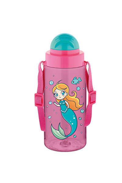 Noki Sticlă de apă pentru copii TRITAN 500ML cu pai și curea de transport T-0107