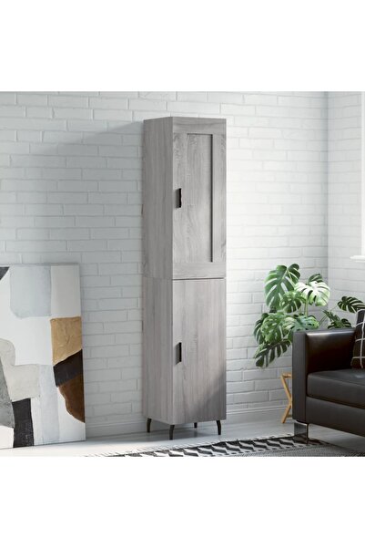 Concept Dulap înalt, gri sonoma, 34,5x34x180 cm, lemn prelucrat