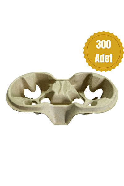 Fiberpak 2’li Karton Kahve Bardak Taşıyıcı – 300 Adet | Kafe, Takeaway Ve Pak...