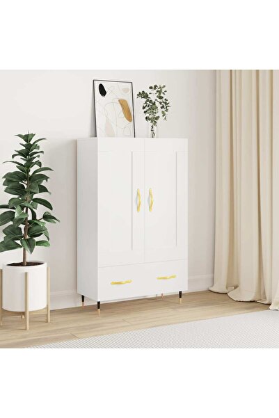 Concept Dulap înalt, alb, 69,5x31x115 cm, lemn prelucrat