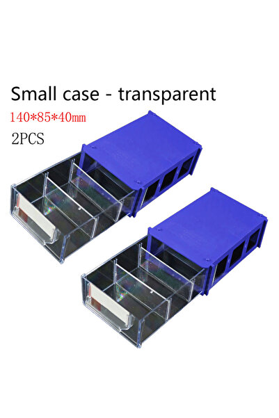 Choice 2PCS transparent 1pc Component Screws Tool-box Stackable Plastic Blue/...