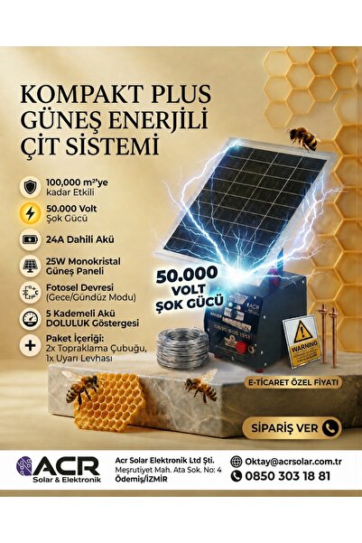 Solar Electric Fence Machine Set Pig repellent shock 50 THOUSAND VOLTS SPECIAL SERIES