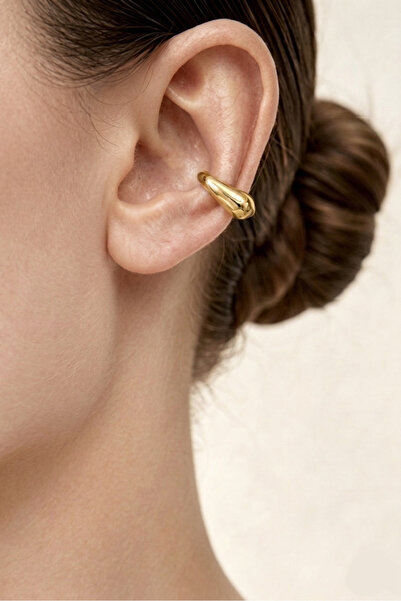 Pure Love ATELIER Gümüş Üzeri Altın Kaplama Earcuff – Deliksiz Kullanım