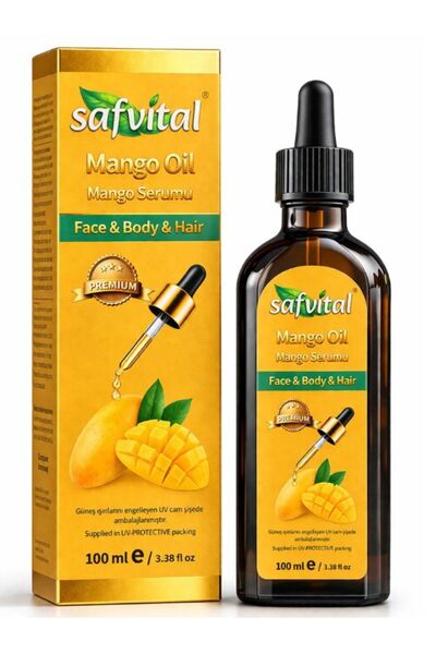 safvital زيت المانجو 100 مل، زيت مرطب للبشرة والشعر، زيت عناية ممتاز للمعان و...
