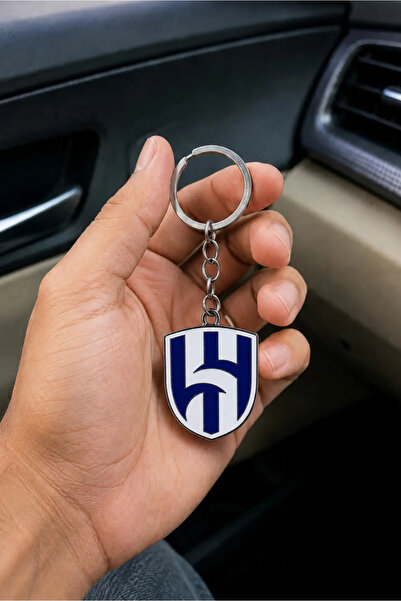 Sal Metal Crescent Keychain with Sporty Design