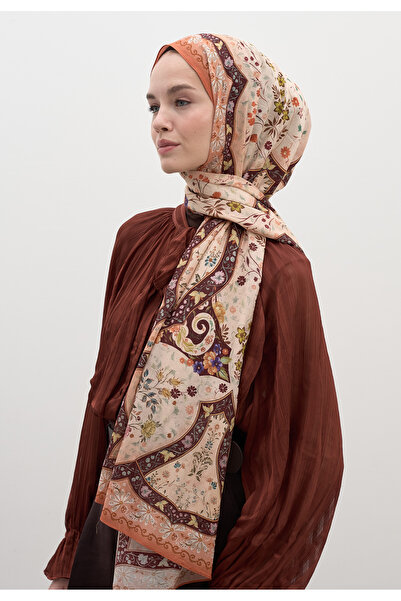 Freshscarfs Berthe Desen Şal Kiremit
