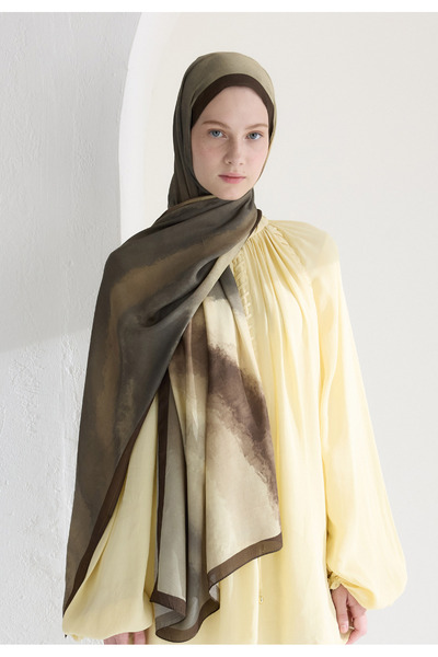 Freshscarfs Ombre Floş Viskon Şal Bej
