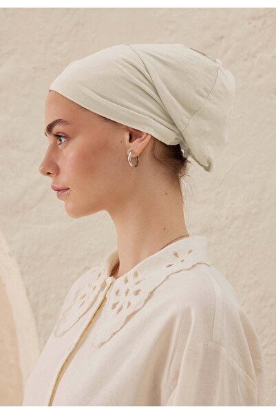 Freshscarfs Silikonlu Kaydırmaz Bone Ekru