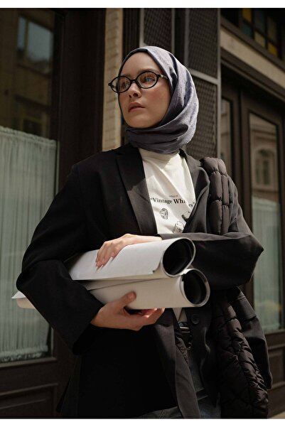Freshscarfs Bambu Şal Mavi / Gri