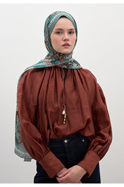 Freshscarfs Petrol Arıane Desen Şal