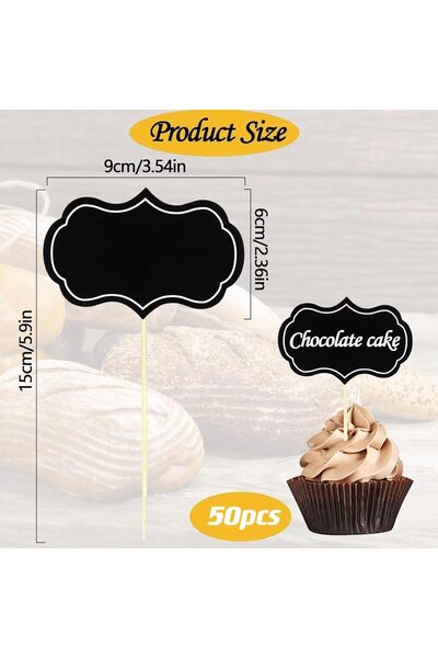 Arabest 50Pcs Writable Food Label Picks, Chalkboard Style Cheese Markers for ...