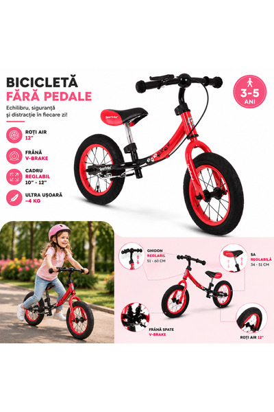 Bebelul SporTrike bicicletă fără pedale pentru copii