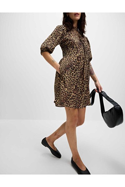 Marks & Spencer Leopar Desenli Mini Elbise