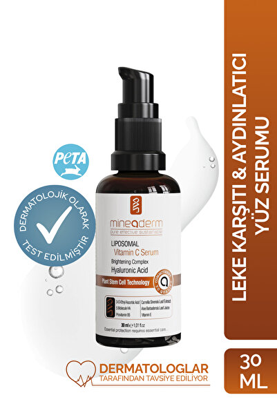 mineaderm Liposomal C Vitamini Serumu – Leke Karşıtı & Aydınlatıcı Yüz Serumu...