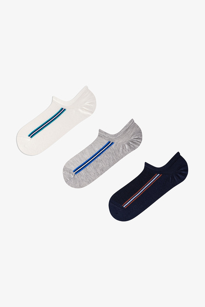 Penti Erkek Renkli Line Track 3'lü Sneaker Çorabı