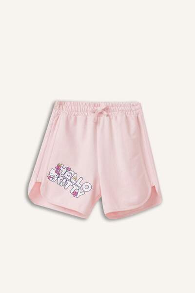 DeFacto Hello Kitty Lastikli Bel Pembe Şort Kız Çocuk H4101A826HS