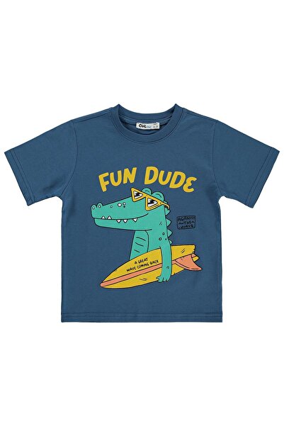 Civil Boys FUN DUDE Baskılı 2-5 Yaş Tişört - Yeşil 5-6 Yaş